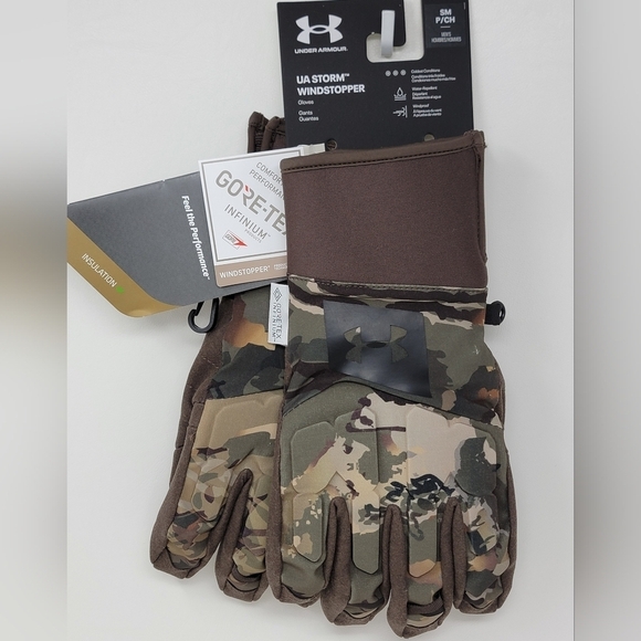 Under Armour Men's UA Storm GORE-TEX Gloves Camo Waterproof Size Small New - Picture 1 of 11